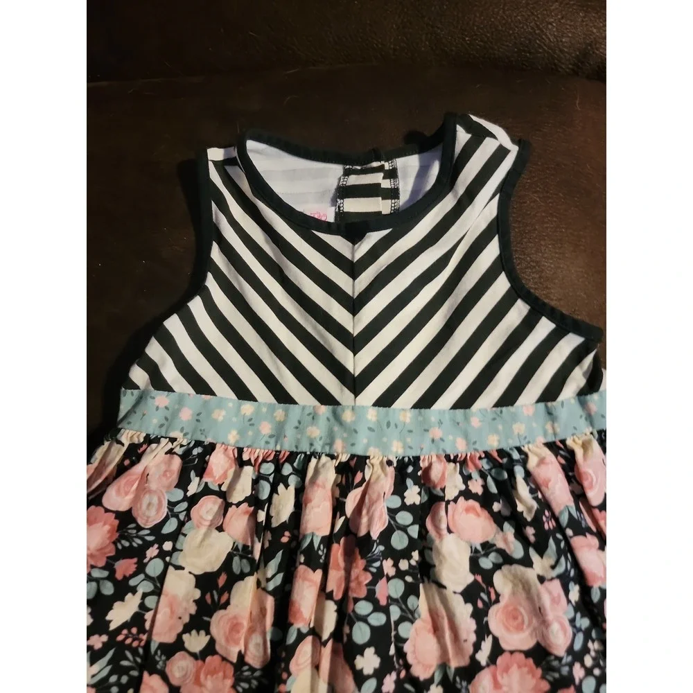 Ricrac and‎ ruffles floral spring Easter dress size 6